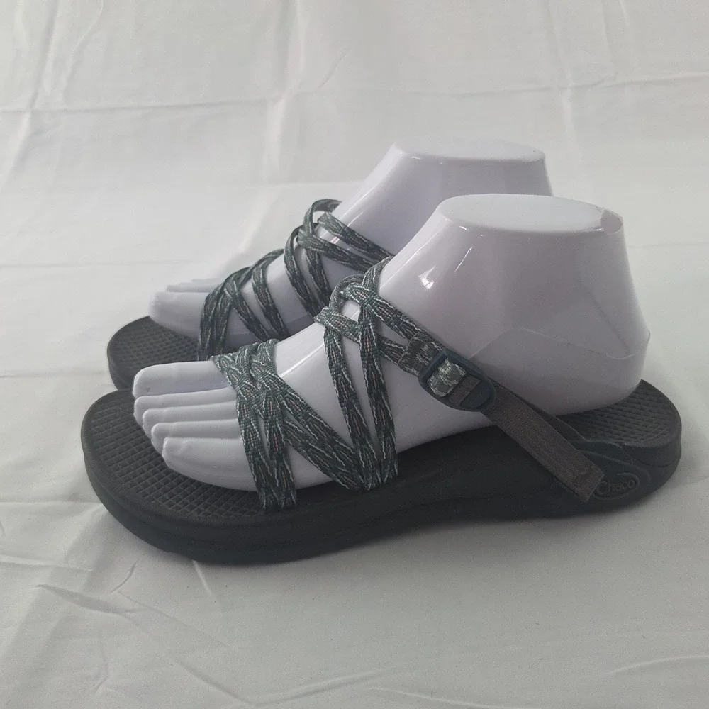 Chaco Sandals Womens 8 Green Braided Strappy Sport Gorpcore Granola Comfort